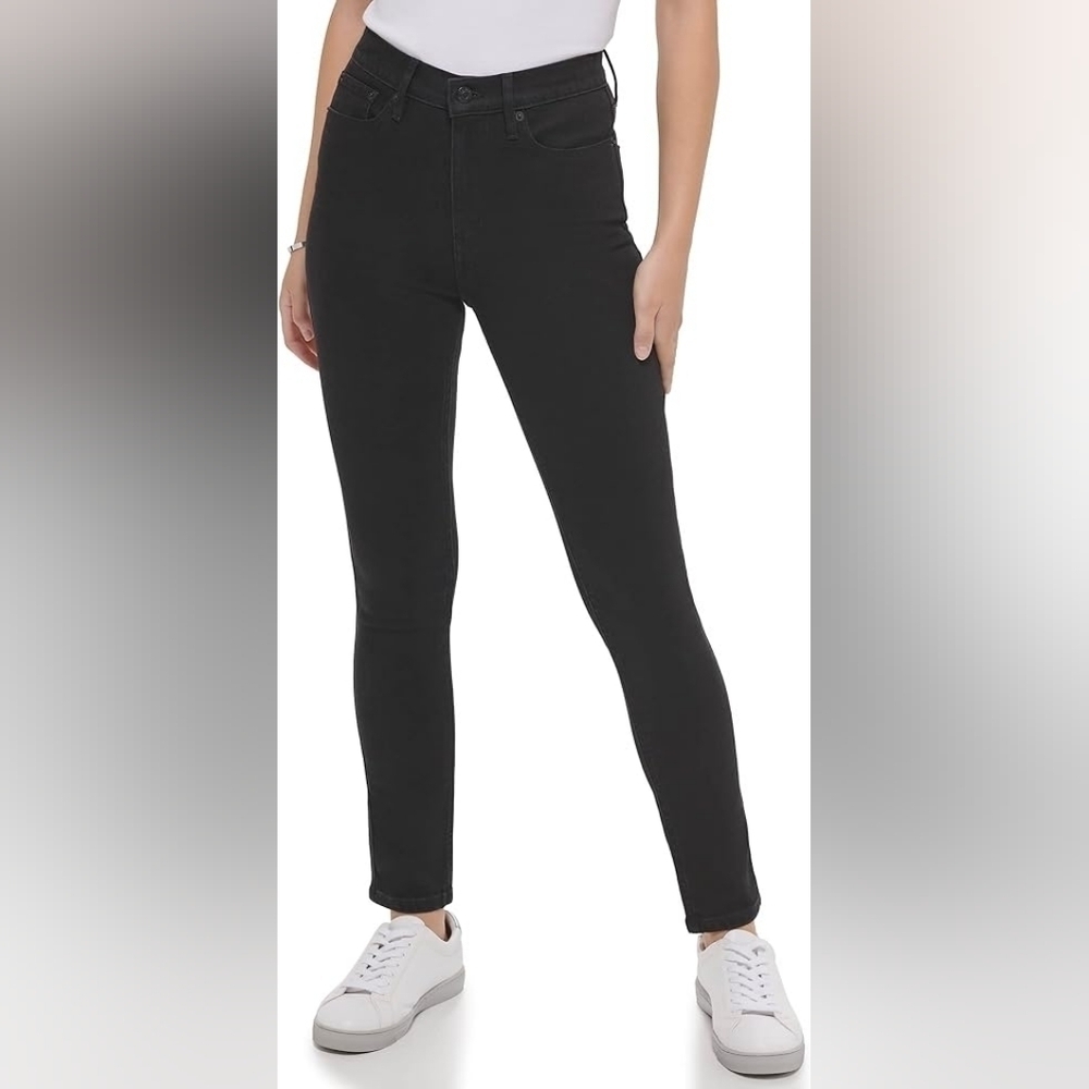 Calvin Klein Black High-Rise Slim Fit Jeans - Size 30